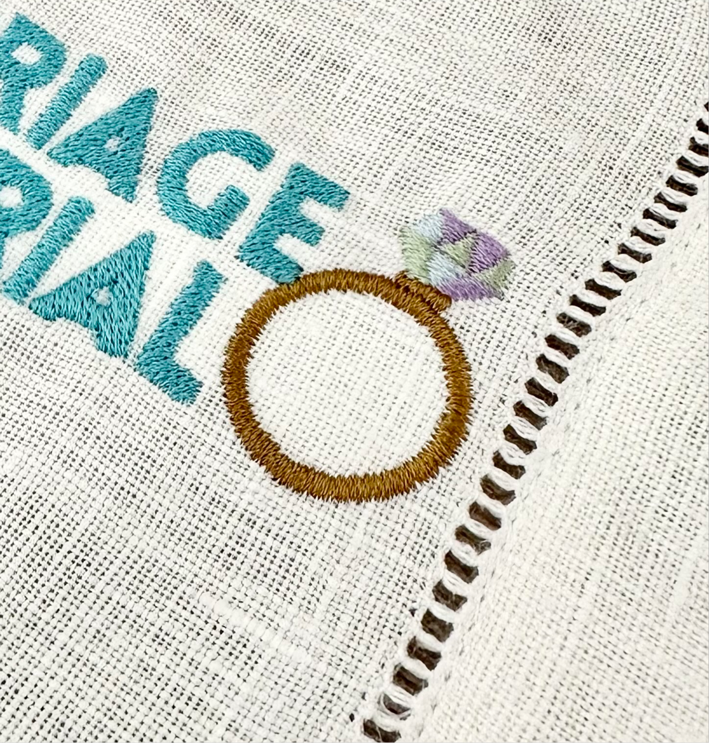 THAT RING THO Embroidered Cocktail Napkin