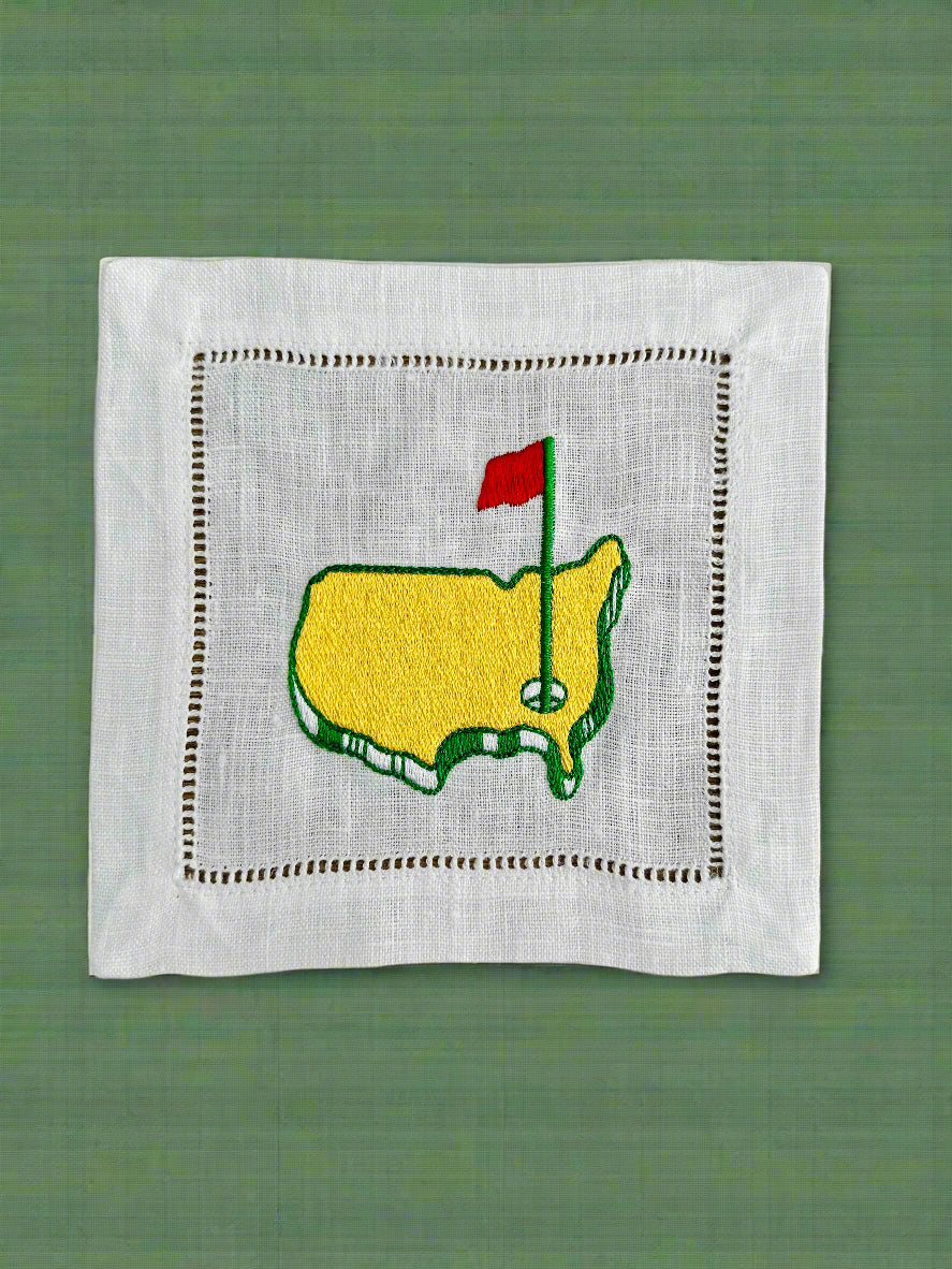 Masters Embroidered Cocktail Napkin