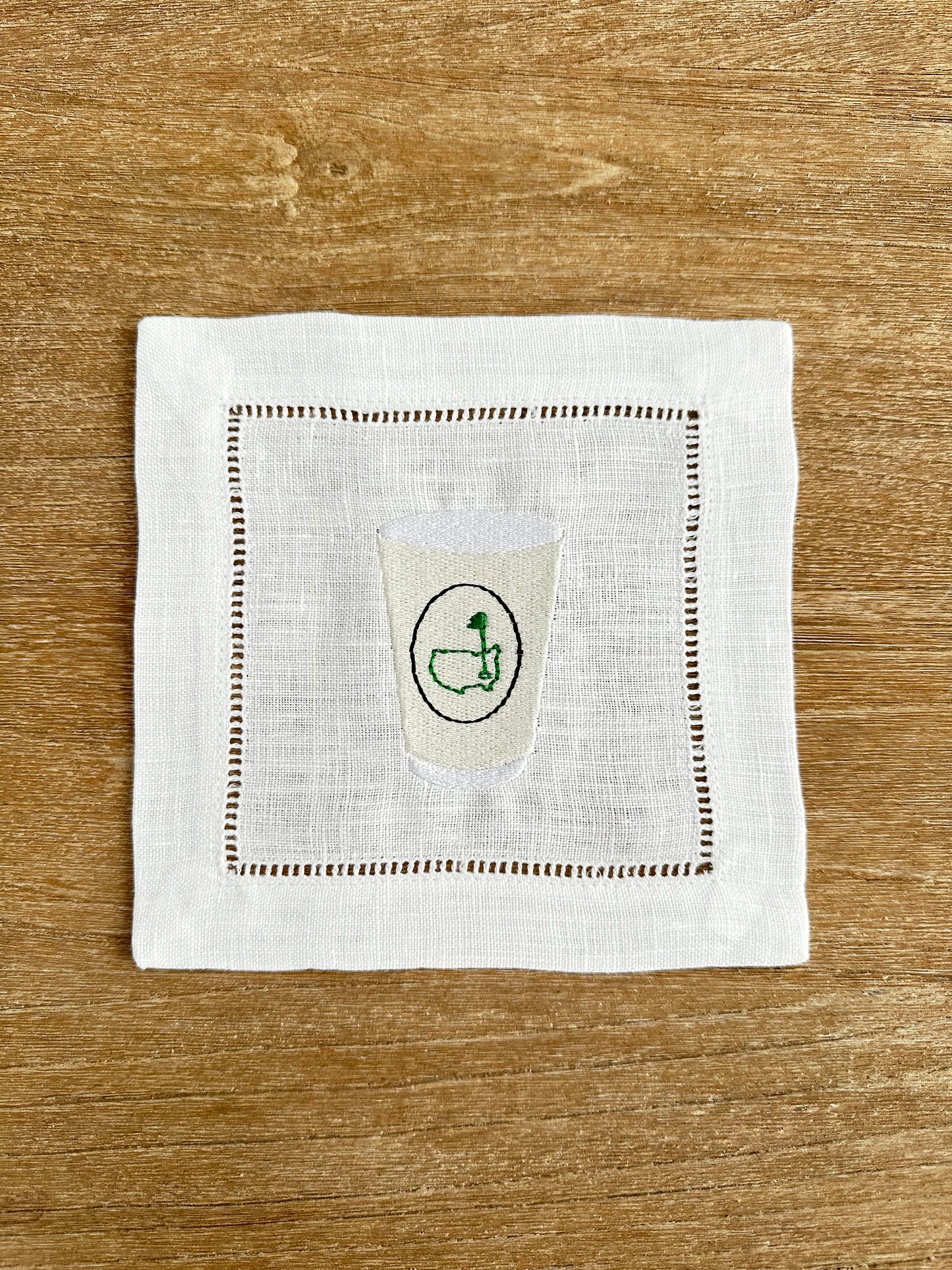 Masters Cup Embroidered Cocktail Napkin