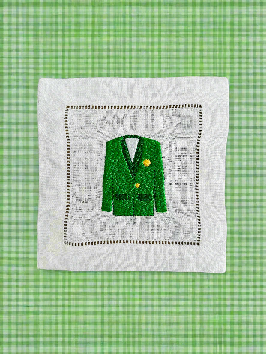 Masters Green Jacket embroidered napkin