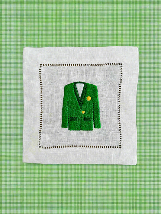 Masters Green Jacket embroidered napkin